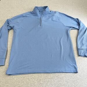 Donald Ross 1/4 Zip Pullover Mens Medium Blue Golf Governors Club Lightweight